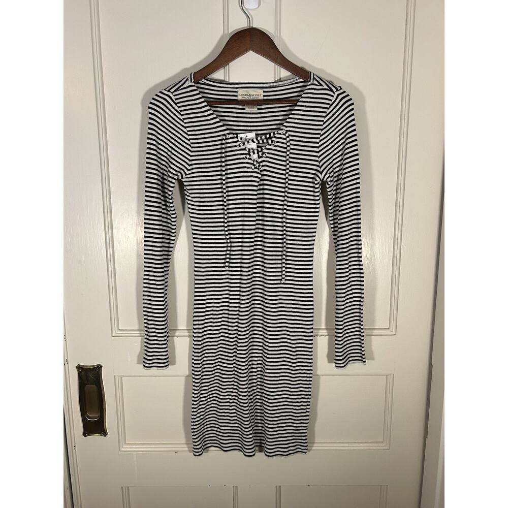 Ralph Lauren Denim & Supply Striped Stretch Sheath Dress Womens Size Med. NWT